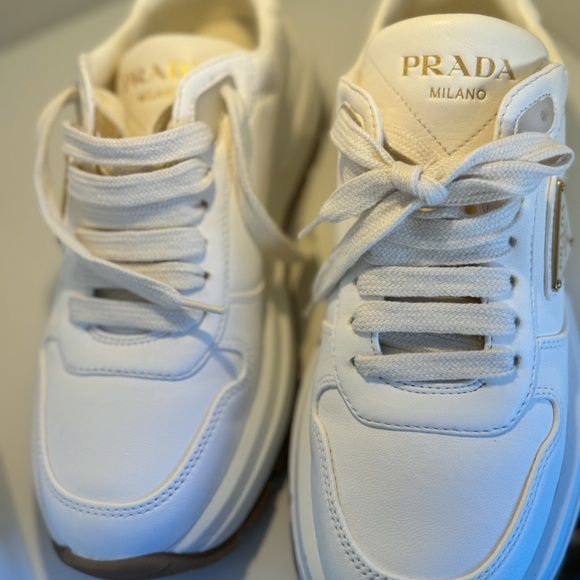 Prada Ivory Leather sneakers - Picture 8 of 13
